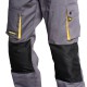 Pantalones Largos DeTrabajo, Multibolsillos, Resistentes, Rodilla Reforzada, Gris/Amarillo Talla 46/48 L