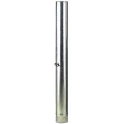 Wolfpack Tubo Estufa Acero Galvanizado Ø 100 mm, Ideal Estufas de Leña, Chimenea, Alta resistencia, Conducto Humos. Con Llave