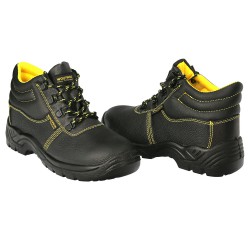 Botas Seguridad S3 Piel Negra Wolfpack  Nº 45 Vestuario Laboral,calzado Seguridad, Botas Trabajo. (Par)