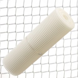 Malla Cuadrada Plastico 2,0 cm. x 1 Metros Blanca Rollo 25 Metros
