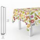 Mantel Hule Rectangular Frutas Fantasia. Impermeable Antimanchas PVC 140 cm. x 20 metros. Rollo Recortable. Interior y Exterior