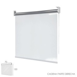 Mampara Cortina Enrollable PVC Transparente, Medidas 70 x 150 cm. Cadena Lado Derecho