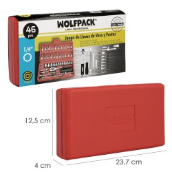 Juego Puntas con Destornillador 1/4" 99 Pzs. Con Apadtador. Cromo Vanadio, Kit Llave Combinada, Kit Carraca,