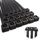 Brida Nylon 100%. Color Negro 7,8 x 540 mm. Bolsa 100 unidades. Abrazadera Plastico, Organizador Cables, Alta Resistencia