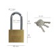 Candado Laton Arco Largo Llaves Iguales 50 mm. Nº1