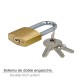 Candado Laton Arco Largo Llaves Iguales 30 mm. Nº2