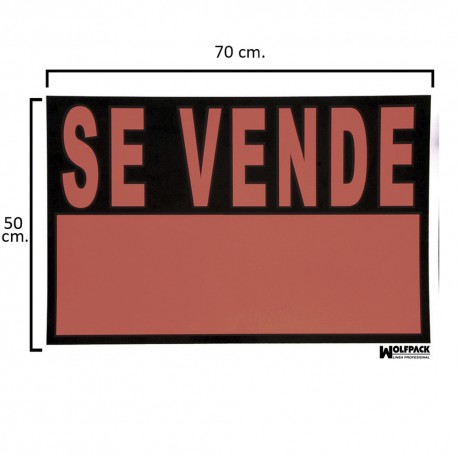 Cartel Se Vende  70x50 cm.