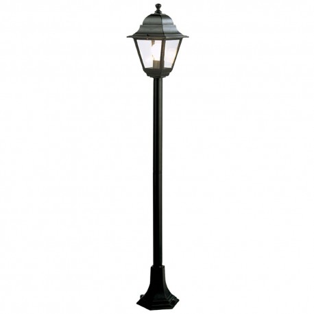 Farol Jardín Con Columna 1,2 Metros Negro