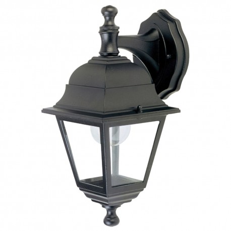 Farol Jardín Soporte Alto Negro